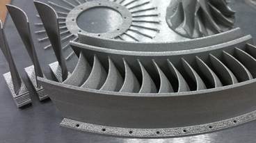 Static and rotary aircraft engine components (flow straightener and turbine blades) through DMLS process