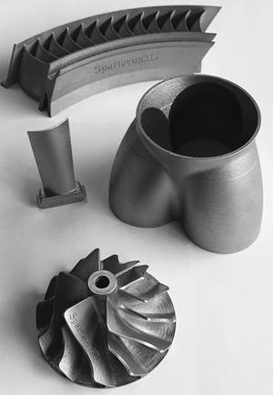 Metal parts produced by DMLS