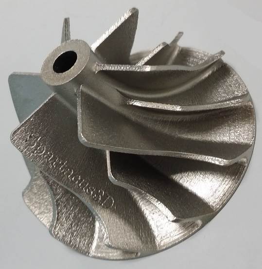 spinning wheel turbocharger in inconel 718